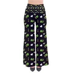 Green Elephant Pattern So Vintage Palazzo Pants by snowwhitegirl