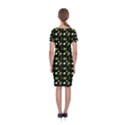 Green Elephant Pattern Classic Short Sleeve Midi Dress View2