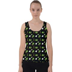 Green Elephant Pattern Velvet Tank Top by snowwhitegirl