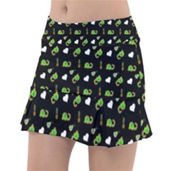 Green Elephant Pattern Tennis Skorts by snowwhitegirl