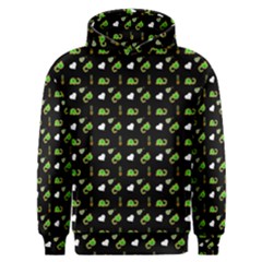 Green Elephant Pattern Men s Overhead Hoodie by snowwhitegirl