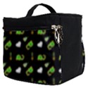 Green Elephant Pattern Make Up Travel Bag (Small) View2