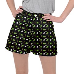 Green Elephant Pattern Ripstop Shorts by snowwhitegirl