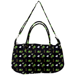 Green Elephant Pattern Removal Strap Handbag by snowwhitegirl