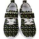 Green Elephant Pattern Kids  Velcro Strap Shoes View1