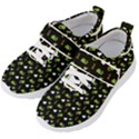 Green Elephant Pattern Kids  Velcro Strap Shoes View2