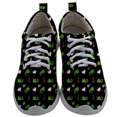 Green Elephant Pattern Mens Athletic Shoes by snowwhitegirl