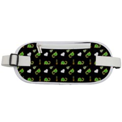 Green Elephant Pattern Rounded Waist Pouch