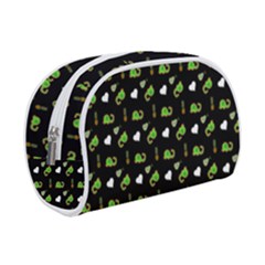 Green Elephant Pattern Makeup Case (small) by snowwhitegirl