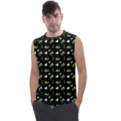 Green Elephant Pattern Men s Regular Tank Top