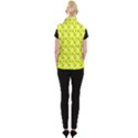 Green Elephant Pattern Yellow Women s Button Up Vest View2