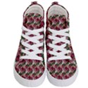 Doily Rose Pattern Red Kids  Hi-Top Skate Sneakers View1