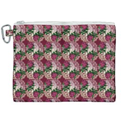 Doily Rose Pattern Red Canvas Cosmetic Bag (xxl) by snowwhitegirl