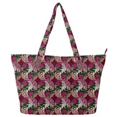 Doily Rose Pattern Red Full Print Shoulder Bag by snowwhitegirl