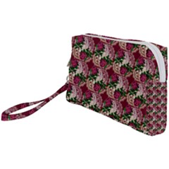 Doily Rose Pattern Red Wristlet Pouch Bag (small) by snowwhitegirl