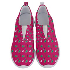 Green Elephant Pattern Hot Pink No Lace Lightweight Shoes by snowwhitegirl