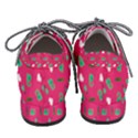 Green Elephant Pattern Hot Pink Women s Pointed Oxford Shoes View4