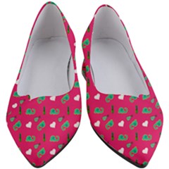 Green Elephant Pattern Hot Pink Women s Block Heels  by snowwhitegirl