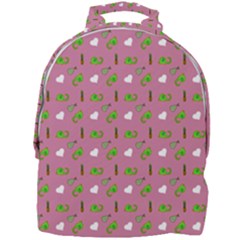 Green Elephant Pattern Mauve Mini Full Print Backpack by snowwhitegirl