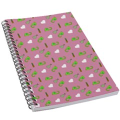 Green Elephant Pattern Mauve 5 5  X 8 5  Notebook by snowwhitegirl