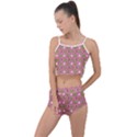 Green Elephant Pattern Mauve Summer Cropped Co-Ord Set View1