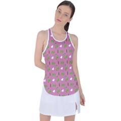 Green Elephant Pattern Mauve Racer Back Mesh Tank Top by snowwhitegirl