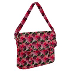 Doily Rose Pattern Watermelon Pink Buckle Messenger Bag by snowwhitegirl