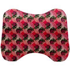 Doily Rose Pattern Watermelon Pink Head Support Cushion by snowwhitegirl