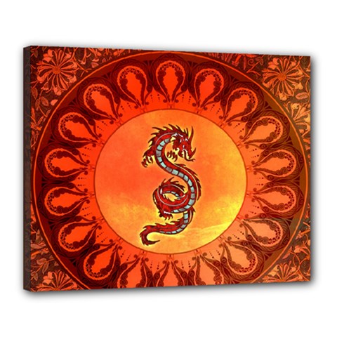 Wonderful Chinese Dragon Canvas 20  X 16  (stretched) by FantasyWorld7