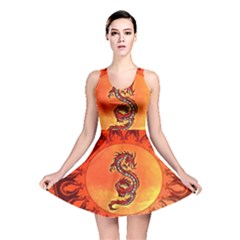 Wonderful Chinese Dragon Reversible Skater Dress by FantasyWorld7