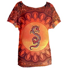 Wonderful Chinese Dragon Women s Oversized Tee by FantasyWorld7