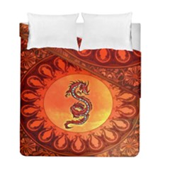 Wonderful Chinese Dragon Duvet Cover Double Side (full/ Double Size) by FantasyWorld7