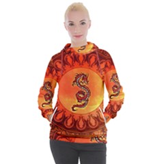 Wonderful Chinese Dragon Women s Hooded Pullover by FantasyWorld7