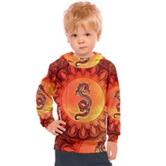 Wonderful Chinese Dragon Kids  Hooded Pullover by FantasyWorld7