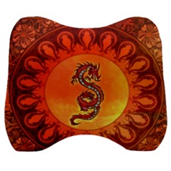 Wonderful Chinese Dragon Velour Head Support Cushion by FantasyWorld7