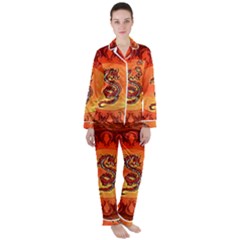 Wonderful Chinese Dragon Satin Long Sleeve Pyjamas Set by FantasyWorld7