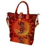 Wonderful Chinese Dragon Buckle Top Tote Bag