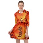 Wonderful Chinese Dragon Mini Skater Shirt Dress