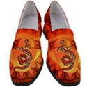 Wonderful Chinese Dragon Women s Chunky Heel Loafers View1