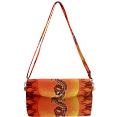 Wonderful Chinese Dragon Removable Strap Clutch Bag