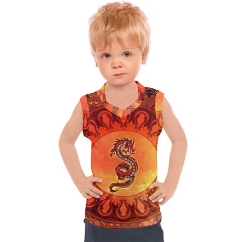 Wonderful Chinese Dragon Kids  Sport Tank Top by FantasyWorld7