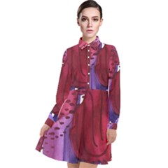 Pattern 17 Long Sleeve Chiffon Shirt Dress by Sobalvarro