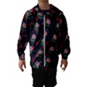 Dark Floral Butterfly Blue Kids  Hooded Windbreaker View1