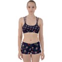 Dark Floral Butterfly Blue Perfect Fit Gym Set View1