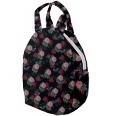 Dark Floral Butterfly Black Travel Backpacks by snowwhitegirl