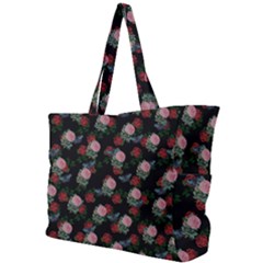 Dark Floral Butterfly Black Simple Shoulder Bag by snowwhitegirl