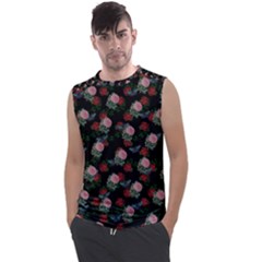 Dark Floral Butterfly Black Men s Regular Tank Top