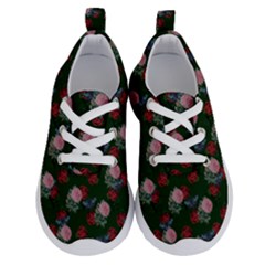 Dark Floral Butterfly Green Running Shoes by snowwhitegirl