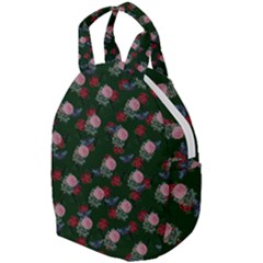 Dark Floral Butterfly Green Travel Backpacks by snowwhitegirl