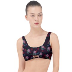 Dark Floral Butterfly Burgundy The Little Details Bikini Top